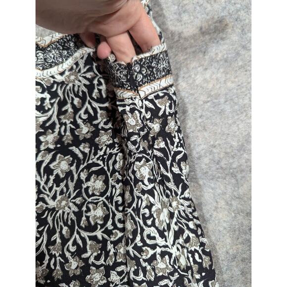 NWT Gap Size Small Cami Dress Pattern Slit Zipper Loose Fit Midi - Picture 6 of 11